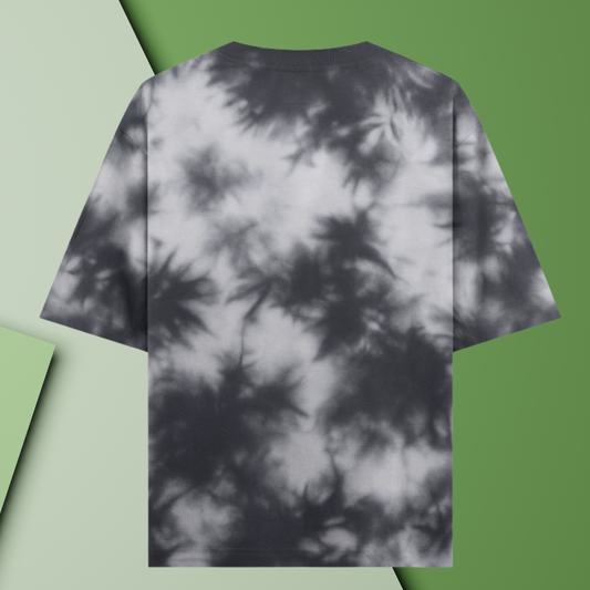 White Black Tie Dye Oversized T-Shirt