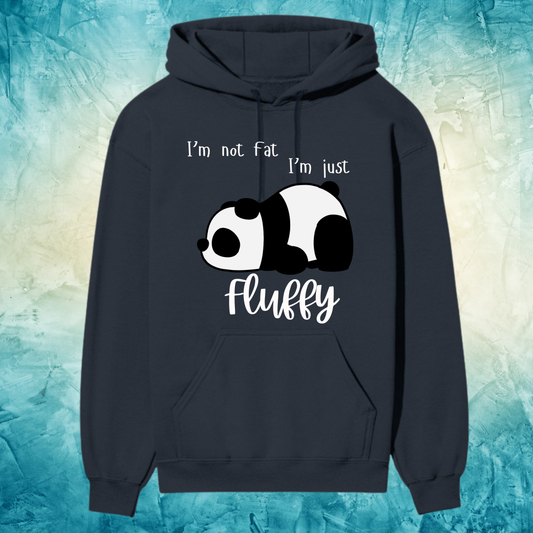“I’m Not Fat, I’m Just Fluffy” Premium Hoodie – Cute Panda Edition 🐼