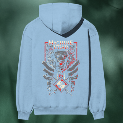 “Machine Head Premium Graphic Hoodie – Fierce Lion Edition”