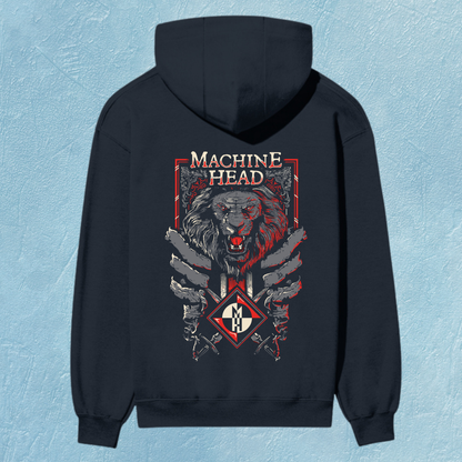 “Machine Head Premium Graphic Hoodie – Fierce Lion Edition”