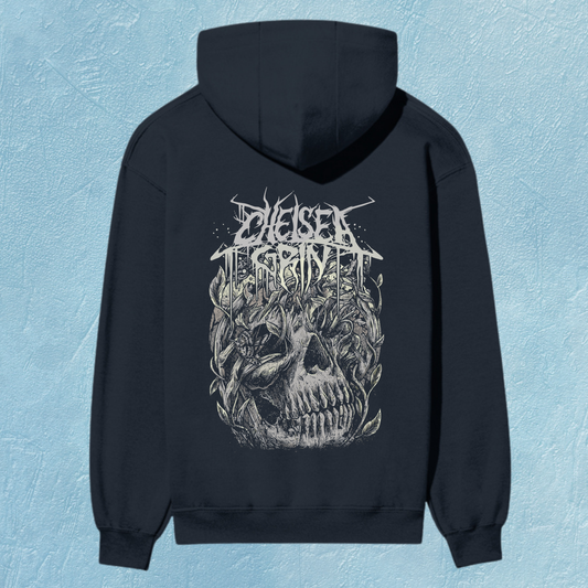 "Diesel Spirit – Botanical Skull Premium Hoodie"