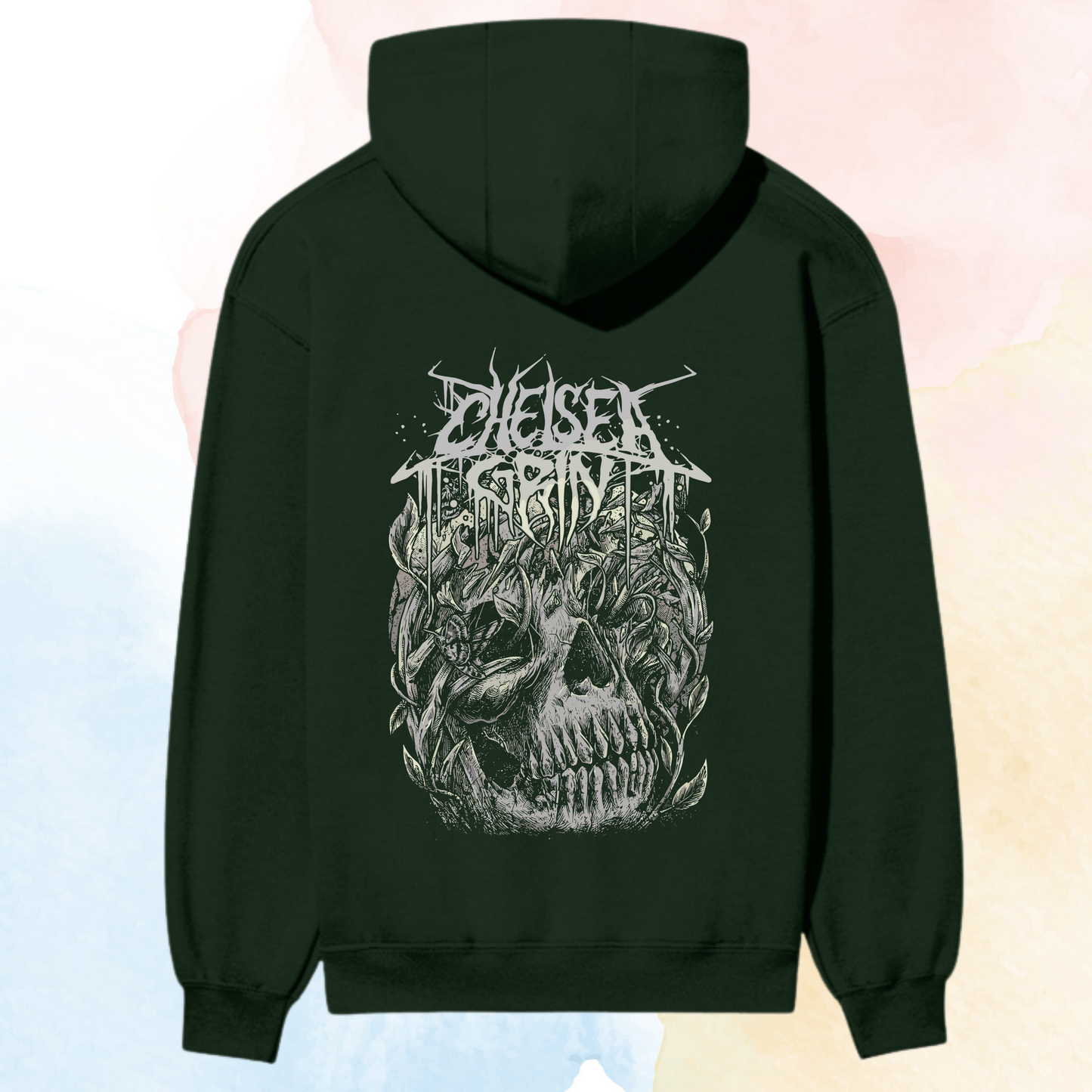 "Diesel Spirit – Botanical Skull Premium Hoodie"