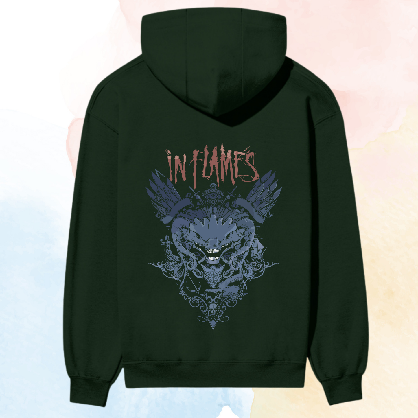 “In Flames Premium Graphic Hoodie – Wings of Rebellion Edition”