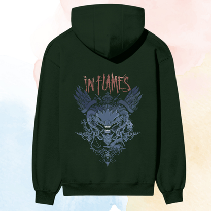“In Flames Premium Graphic Hoodie – Wings of Rebellion Edition”
