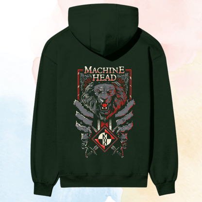“Machine Head Premium Graphic Hoodie – Fierce Lion Edition”