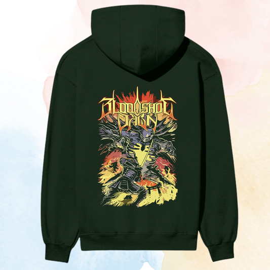 Bloodshot Dawn “Inferno Warrior” Premium Heavyweight Hoodie