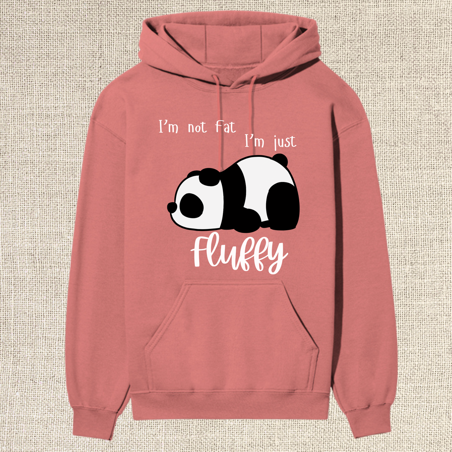 “I’m Not Fat, I’m Just Fluffy” Premium Hoodie – Cute Panda Edition 🐼