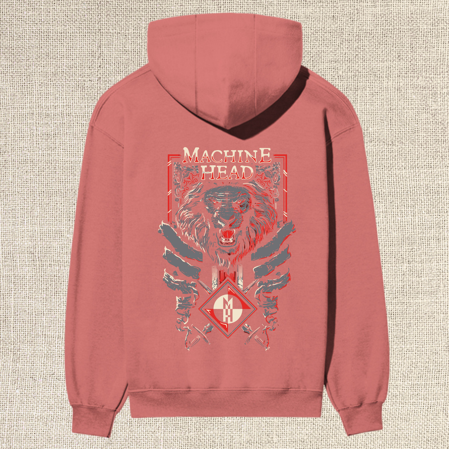 “Machine Head Premium Graphic Hoodie – Fierce Lion Edition”