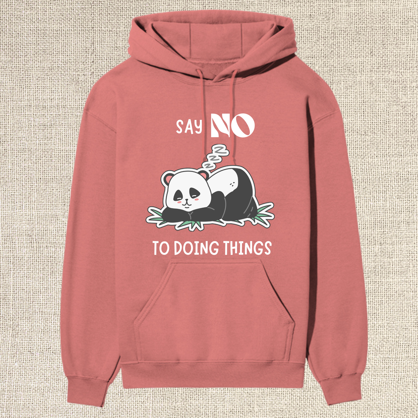“Say No to Doing Things” Premium Hoodie – Lazy Panda Edition 🐼💤