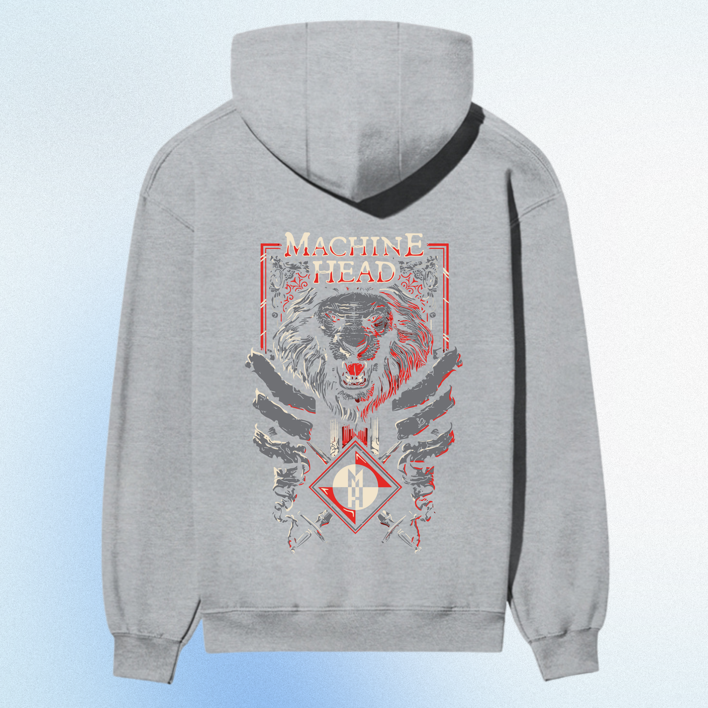 “Machine Head Premium Graphic Hoodie – Fierce Lion Edition”