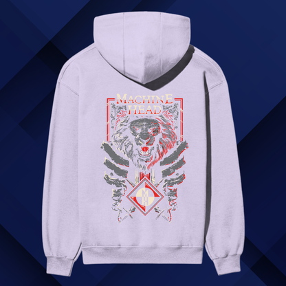 “Machine Head Premium Graphic Hoodie – Fierce Lion Edition”