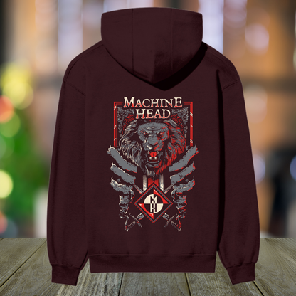 “Machine Head Premium Graphic Hoodie – Fierce Lion Edition”
