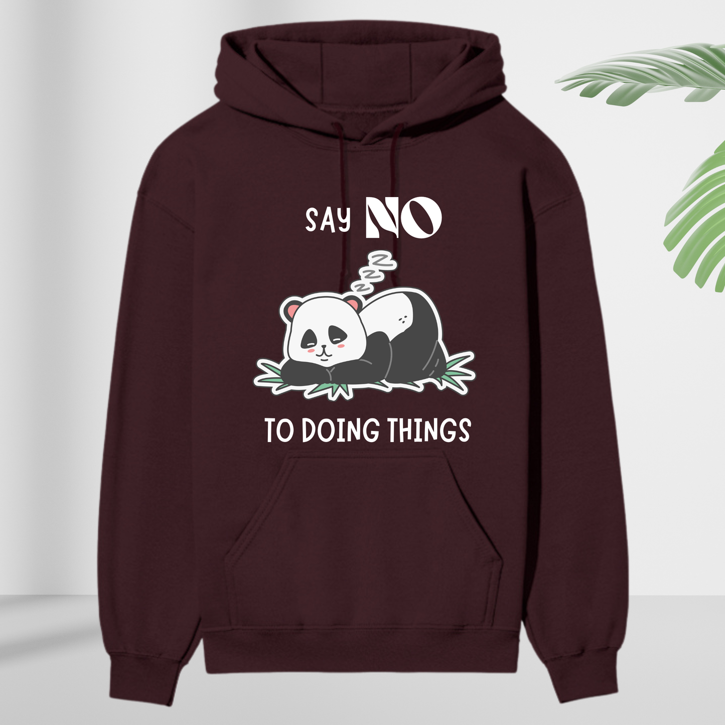 “Say No to Doing Things” Premium Hoodie – Lazy Panda Edition 🐼💤