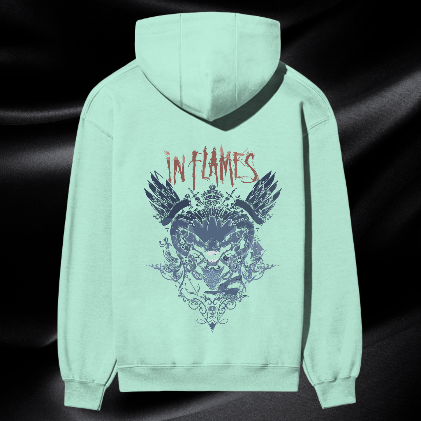 “In Flames Premium Graphic Hoodie – Wings of Rebellion Edition”