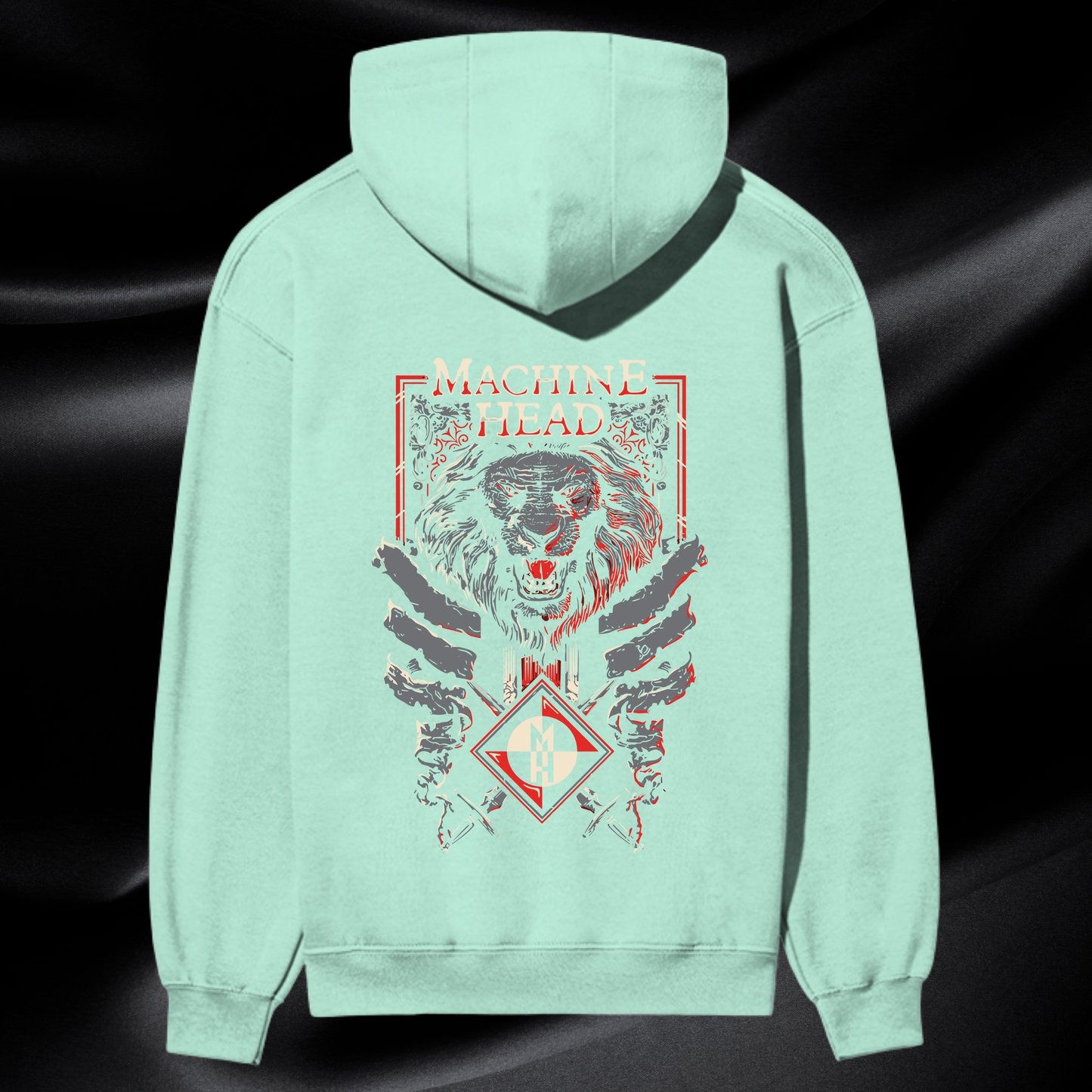 “Machine Head Premium Graphic Hoodie – Fierce Lion Edition”