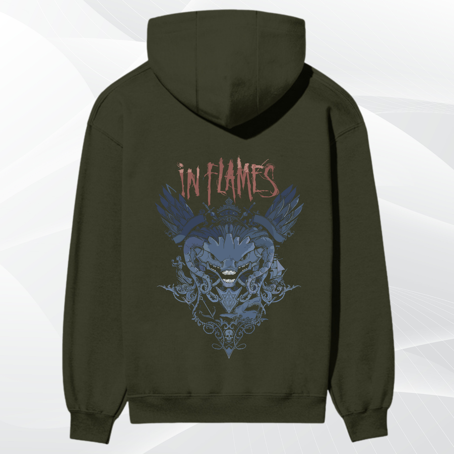 “In Flames Premium Graphic Hoodie – Wings of Rebellion Edition”