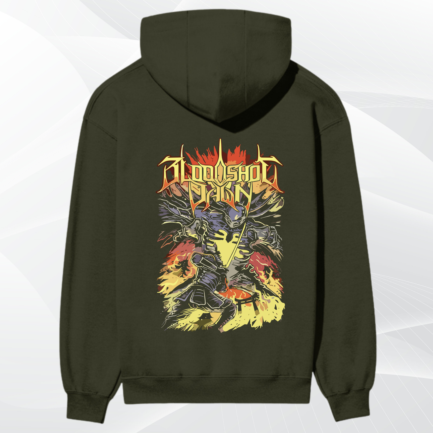 Bloodshot Dawn “Inferno Warrior” Premium Heavyweight Hoodie