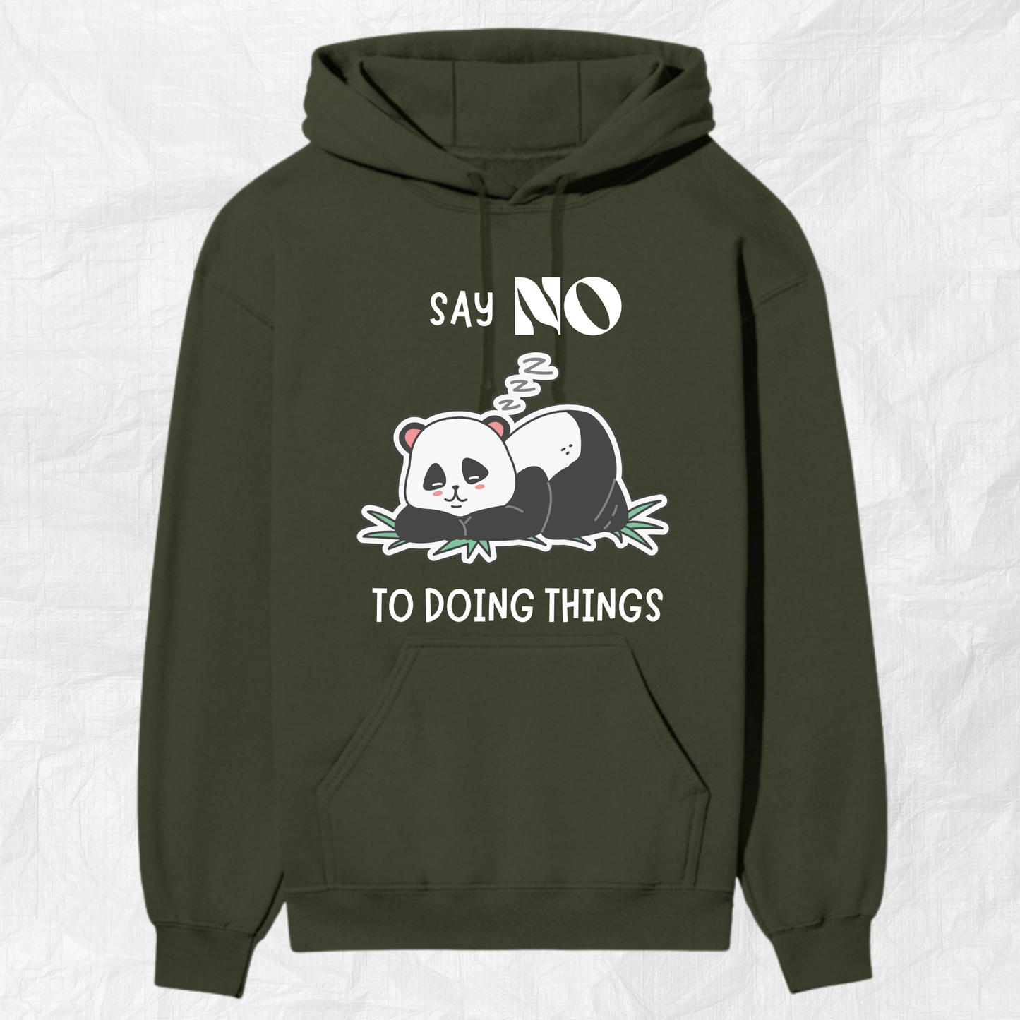 “Say No to Doing Things” Premium Hoodie – Lazy Panda Edition 🐼💤