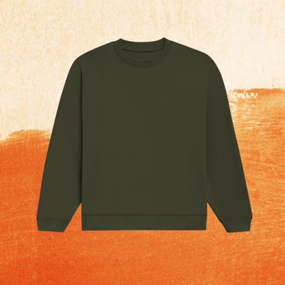 Olive Green Plain Sweatshirt