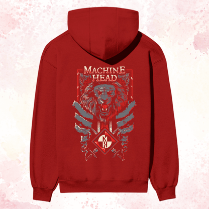 “Machine Head Premium Graphic Hoodie – Fierce Lion Edition”