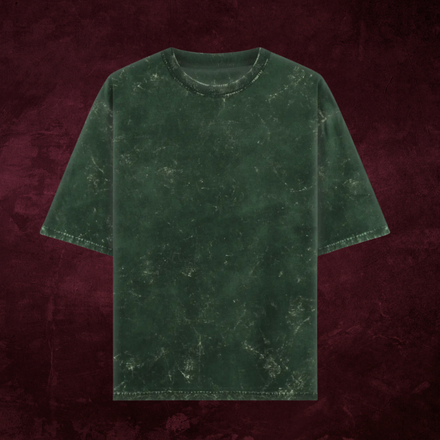 Bottle Green Washed Oversized T-Shirt