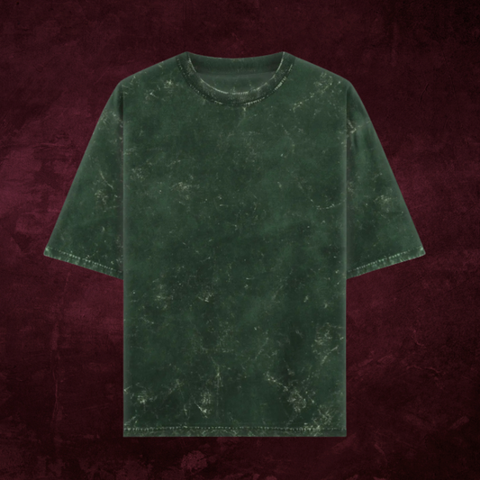 Bottle Green Washed Oversized T-Shirt