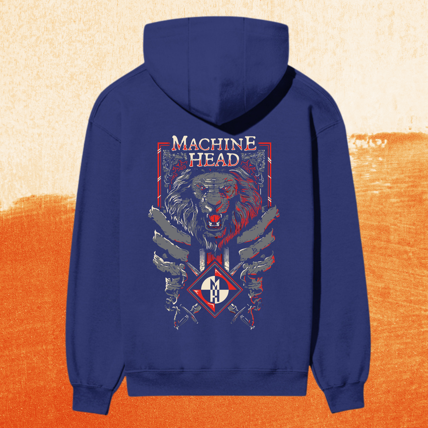“Machine Head Premium Graphic Hoodie – Fierce Lion Edition”