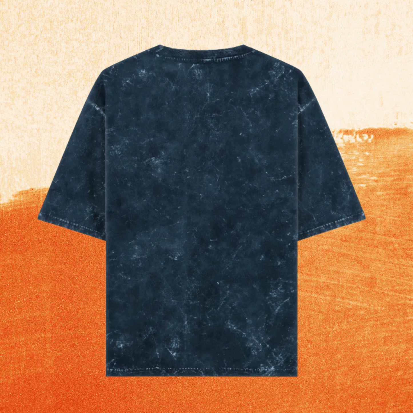 Navy Blue Acid Washed Oversized T-Shirt