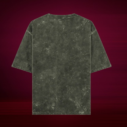 Olive Green Acid Washed Oversized T-Shirt