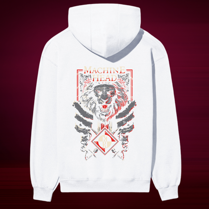 “Machine Head Premium Graphic Hoodie – Fierce Lion Edition”