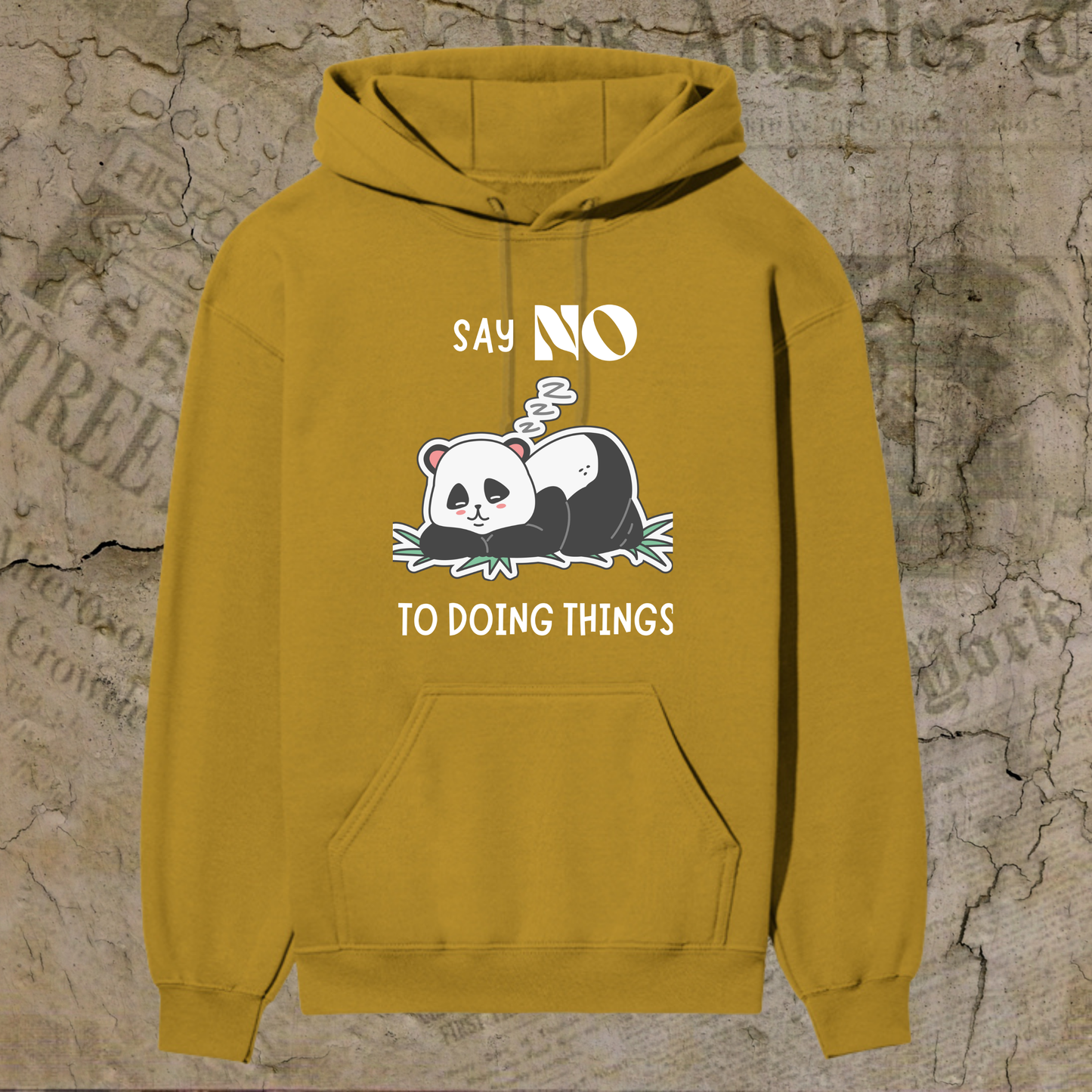 “Say No to Doing Things” Premium Hoodie – Lazy Panda Edition 🐼💤