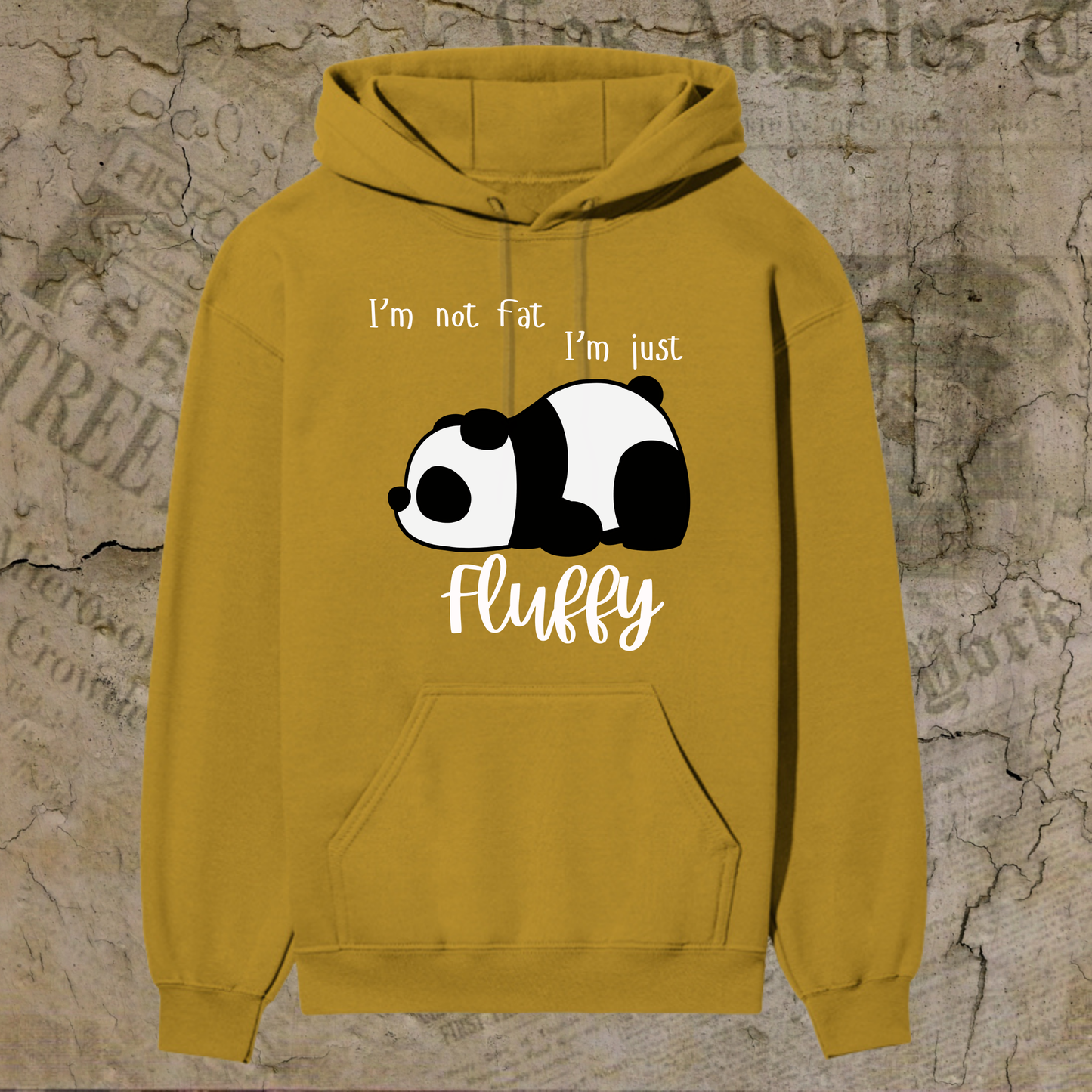 “I’m Not Fat, I’m Just Fluffy” Premium Hoodie – Cute Panda Edition 🐼